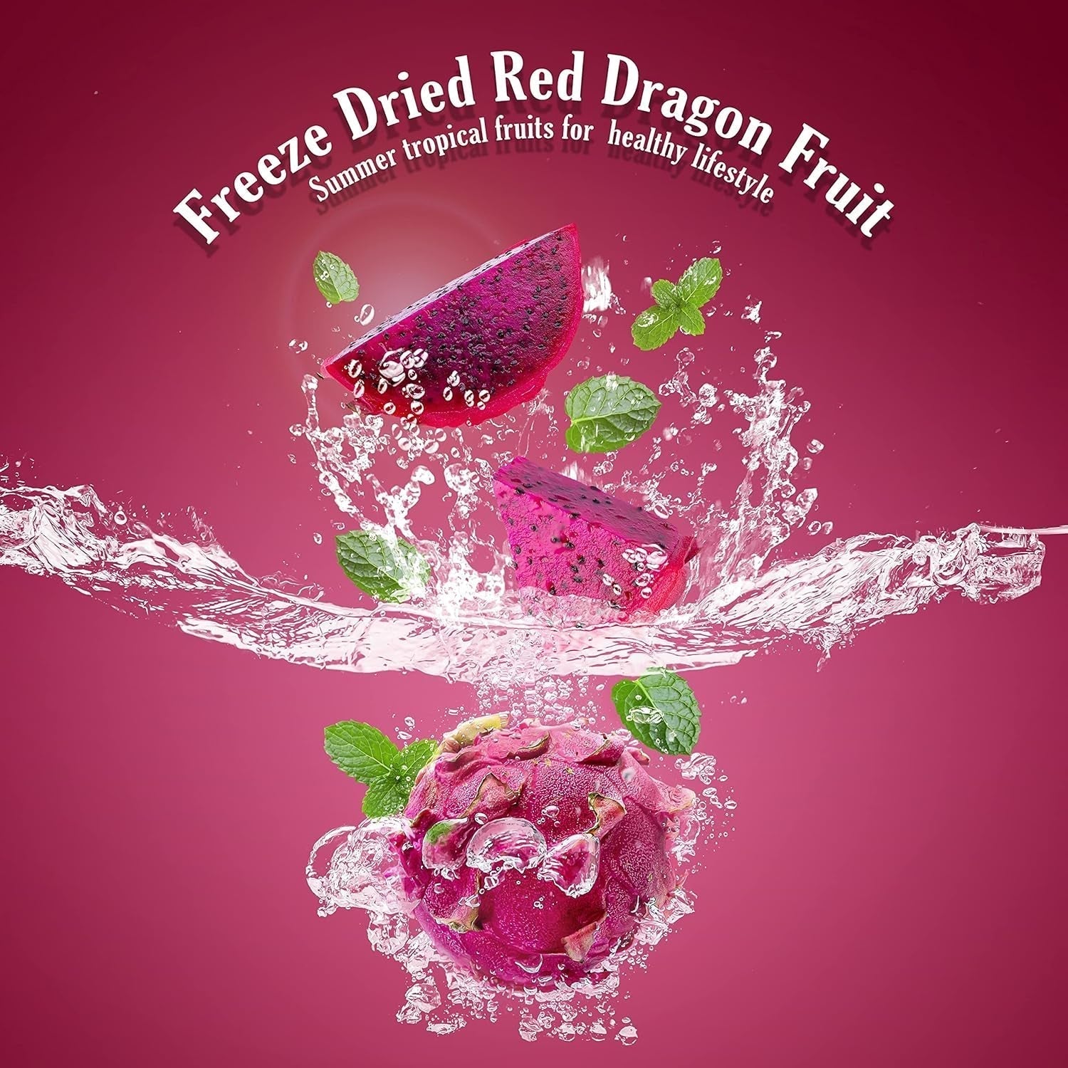 Fruit du dragon lyophilisé 50g - Fruit du dragon lyophilisé - Fruits secs lyophilisés - Fruit du dragon séché tranché pour pâtisserie, décoration, snacks, muesli, desserts Produits déshydratés Ma boutique
