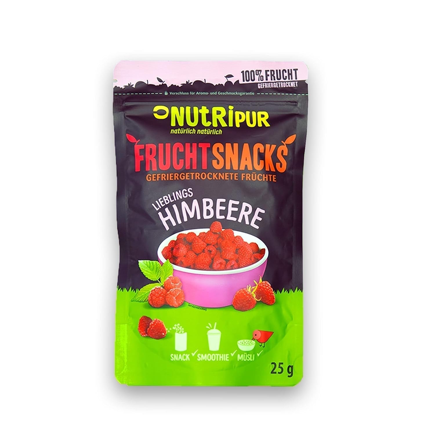 Fruits lyophilisés : 100g de framboises lyophilisées pour smoothie bowls, muesli, porridge toppings - baies lyophilisées sans sucre ajouté - baies lyophilisées - fruits de NutriPur Produits déshydratés Naty Shop Titre par défaut