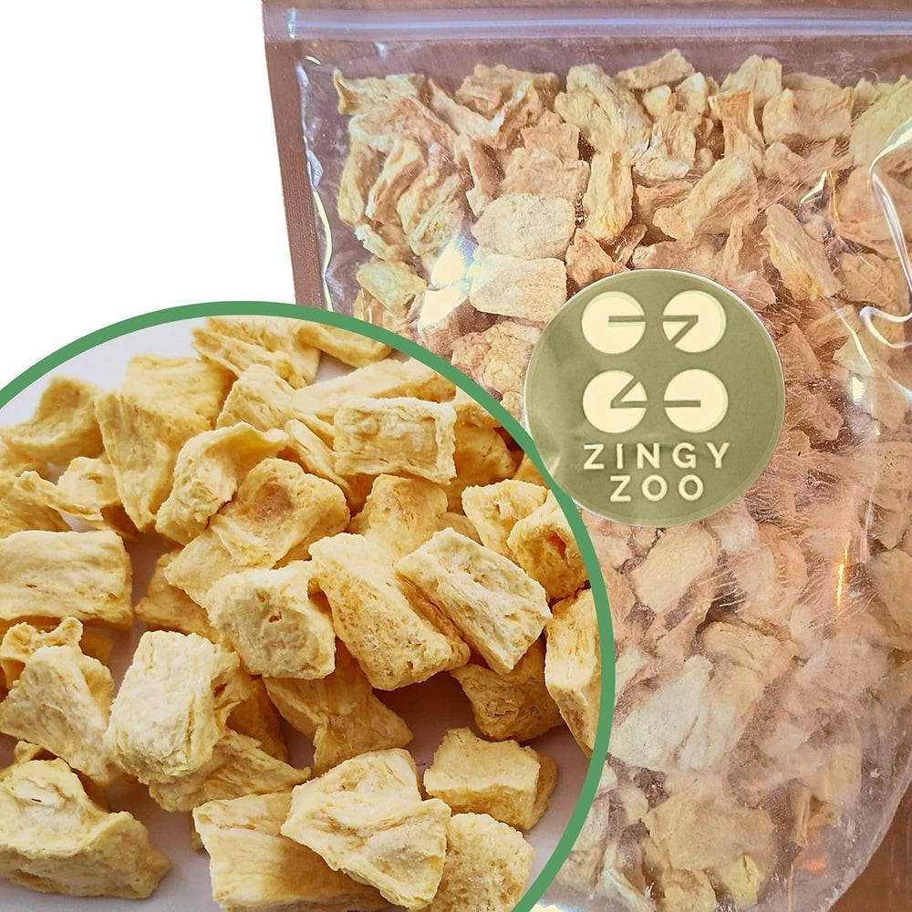 Fruits lyophilisés | Ananas 100% pur Fruits lyophilisés Ananas lyophilisé | Fruits lyophilisés sans sucre ajouté | Ananas lyophilisé croustillant - aromatique - délicieux ZingyZoo Produits déshydratés Naty Shop 300G