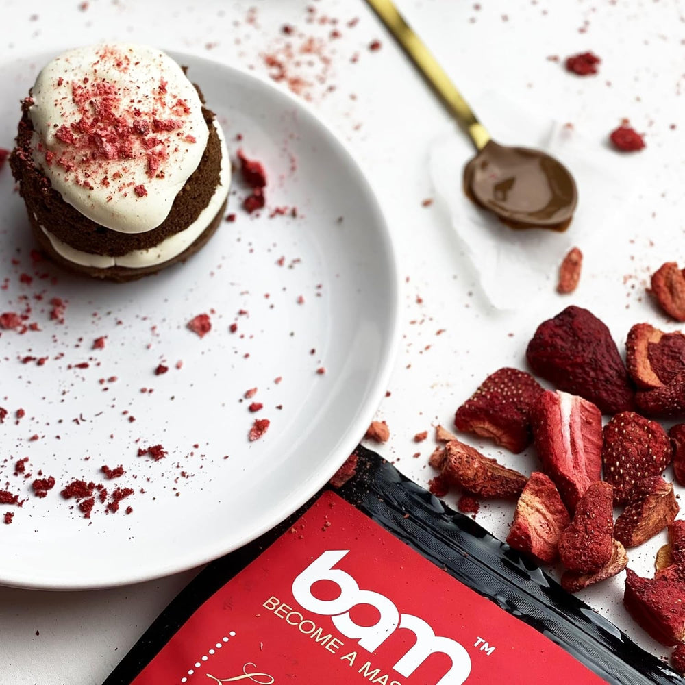 Fruits lyophilisés BAM, 40 grammes, fruits naturels, desserts parfaits, saveur riche (fraise) Produits déshydratés Naty Shop