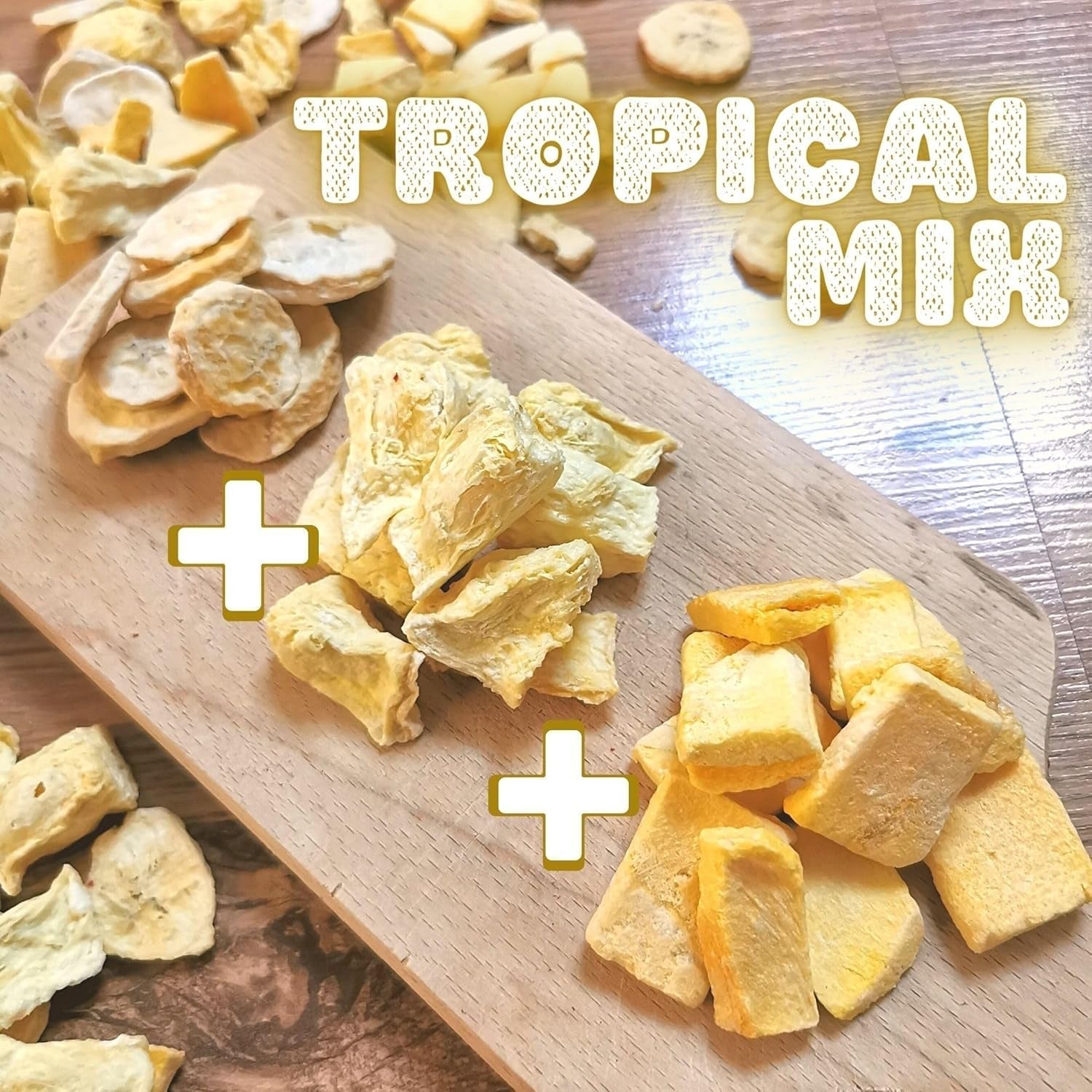 Fruits lyophilisés Mélange de fruits tropicaux | XL 350g Ananas Mangue Banane Lyophilisé Mélange de fruits lyophilisés | Fruits lyophilisés Ananas Banane Mangue Mélange de fruits secs | ZingyZoo Produits déshydratés Naty Shop