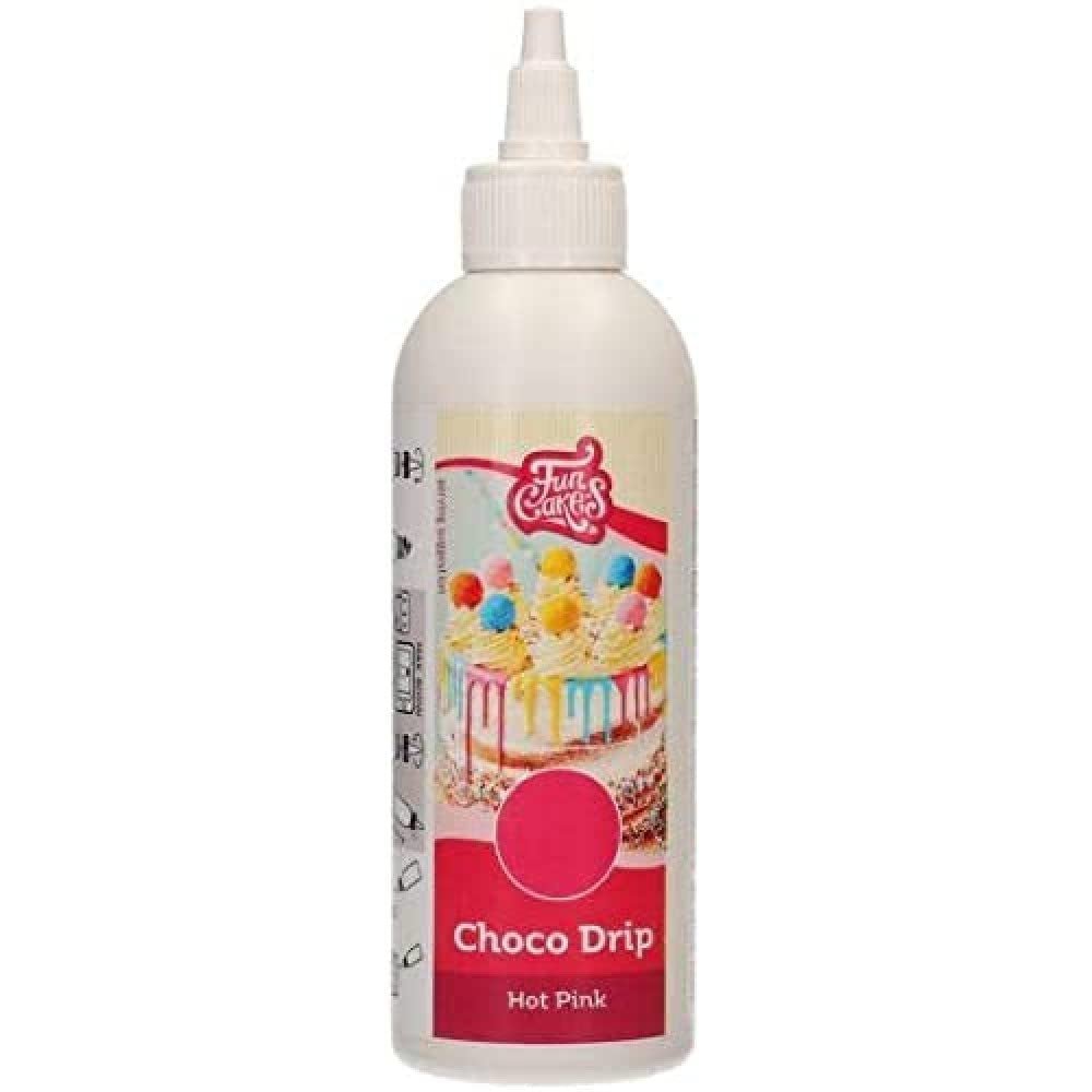 FunCakes Choco Drip Hot Pink (roz închis): Aromă delicioasă, Ușor de folosit, Perfect pentru prăjituri cu picurare, Aromă de ciocolată cu picurare. Pachet resigilabil 180 g. Pasta de zahar Naty Shop Default Title
