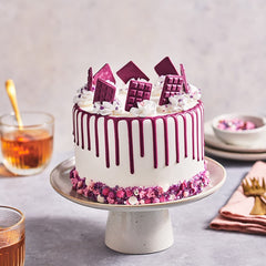 FunCakes Choco Drip Royal Purple : Saveur délicieuse, Facile à utiliser, Parfait pour les drip cakes, Saveur chocolat drip. Emballage refermable 180 g. Pâte à sucre Naty Shop
