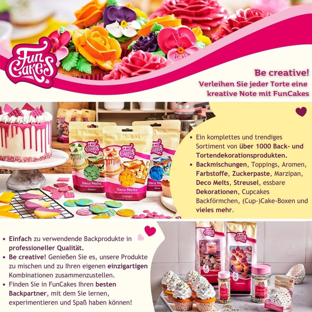 Fondant laminé FunCakes Fire Red : facile à utiliser, lisse, flexible, doux et pliable, parfait pour décorer des gâteaux, Halal, casher et sans gluten, 1 kg (1 paquet) de pâte à sucre Naty Shop