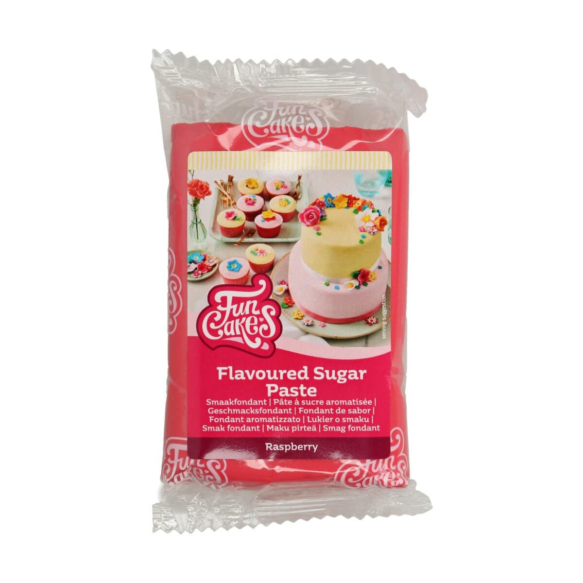 Fondant FunCakes au goût de citron : Goût délicieux, texture onctueuse, facile à étaler, fondant roulé, parfait pour les gâteaux, cupcakes et biscuits. Halal, casher et sans gluten. 250 g (lot de 3) Pâte à sucre Naty Shop 250 G Framboise