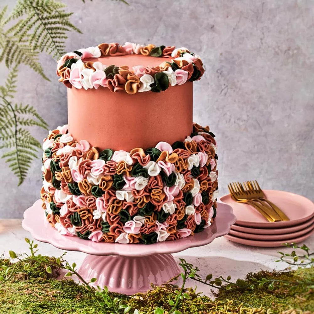 Fondant roulé à la rose chatoyante FunCakes : facile à utiliser, lisse, flexible, doux et malléable, parfait pour décorer des gâteaux, halal, casher et sans gluten. 250 g de pâte à sucre Naty Shop