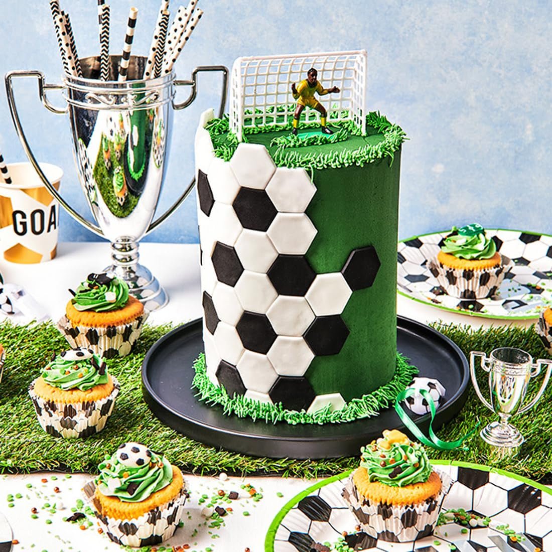 FunCakes Raven Black fondant rulat: Ușor de folosit, neted, flexibil, moale și pliabil, perfect pentru decorarea torturilor, halal, kosher și fără gluten. 1 kg (pachet de 2) Pasta de zahar Naty Shop