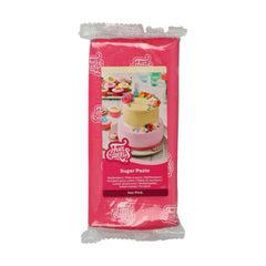 FunCakes Roll Fondant Hot Pink : Facile à utiliser, lisse, flexible, souple et malléable, parfait pour décorer les gâteaux. Sans gluten. 1 kg de pâte à sucre Naty Shop Default Title