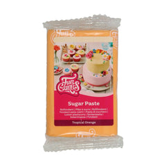 Fondant laminé FunCakes Orange Tropical : facile à utiliser, lisse, flexible, doux et pliable, parfait pour la décoration de gâteaux, halal, casher et sans gluten, 250 g Naty Shop Default Title Pâte à sucre