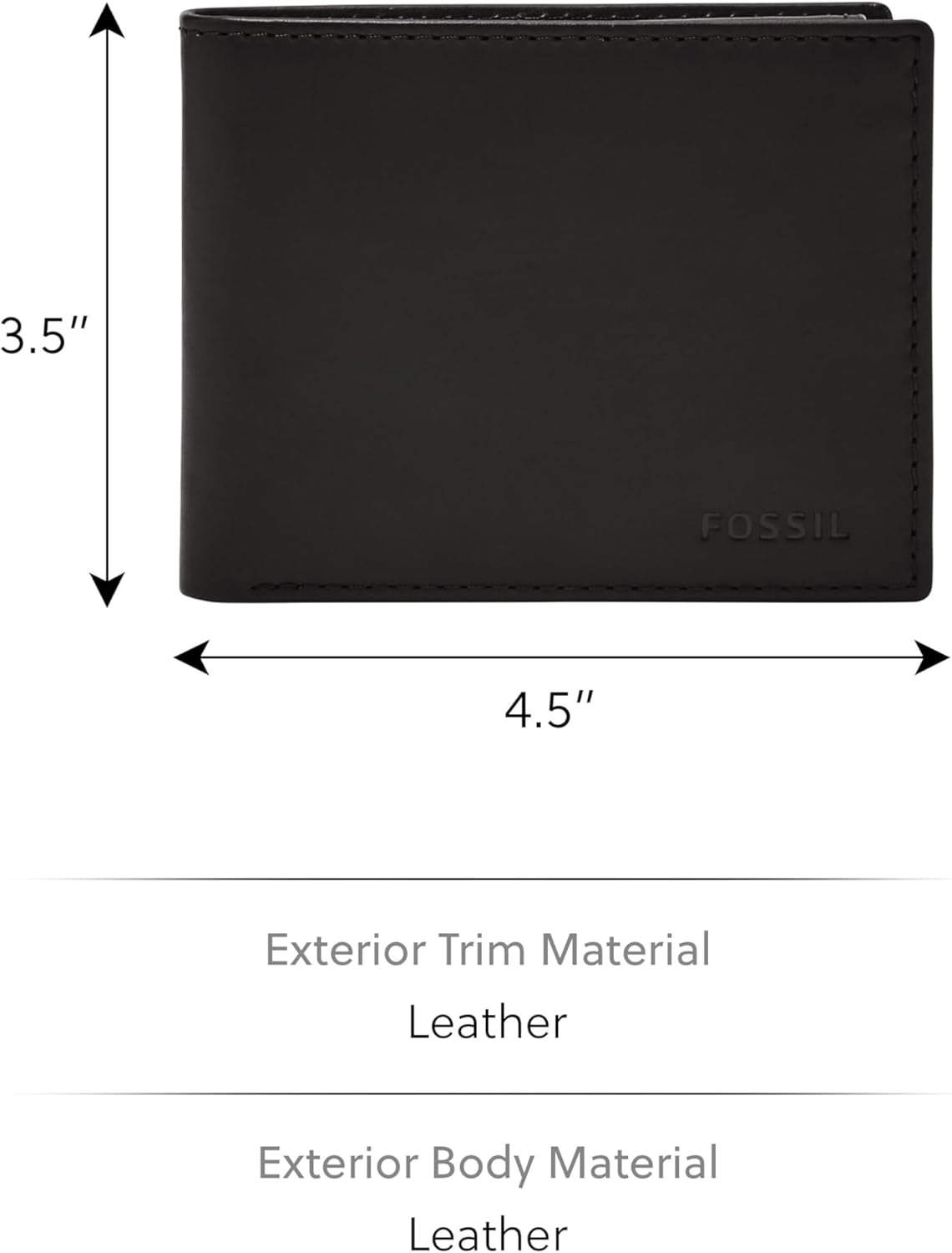 Fossil Derrick Porte-passeport pliable en cuir avec blocage RFID pour homme avec porte-carte amovible Naty Shop