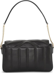 DKNY Sac à bandoulière à rabat pour femme, noir/jaune Naty Shop Sacs