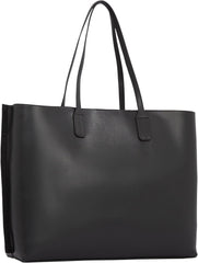 Tommy Hilfiger Distinct Sac fourre-tout zippé pour femme, Noir (Noir), Taille complète Naty Shop Sacs femme