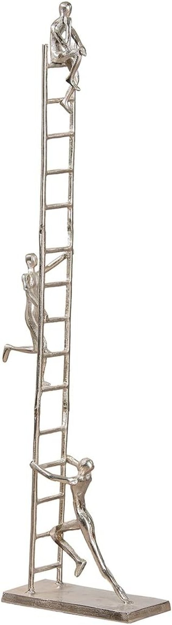 GILDE Deko große Figur Skulptur XXL - sculpture décorative argentée en aluminium couleur : argent - décoration salon cadeau d'anniversaire hauteur 114 cm Statuettes et sculptures Naty Shop