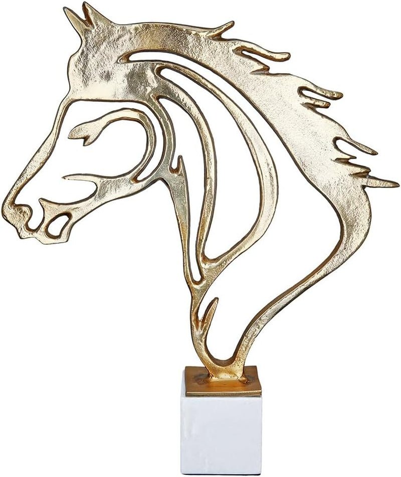 GILDE Deko große Figur Skulptur XXL - sculpture décorative argentée en aluminium couleur : argent - décoration de salon cadeau d'anniversaire hauteur 114 cm Statuettes et sculptures Naty Shop Gold Hauteur 44,5 cm