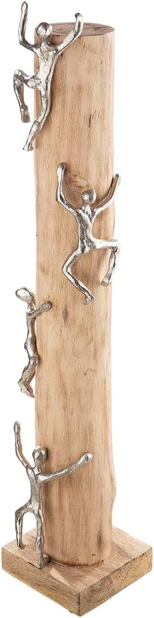 GILDE Sculpture décorative figure XL - haute Aluminium, bois naturel coloré - Hauteur 74 cm Statuettes et sculptures Naty Shop Titre par défaut