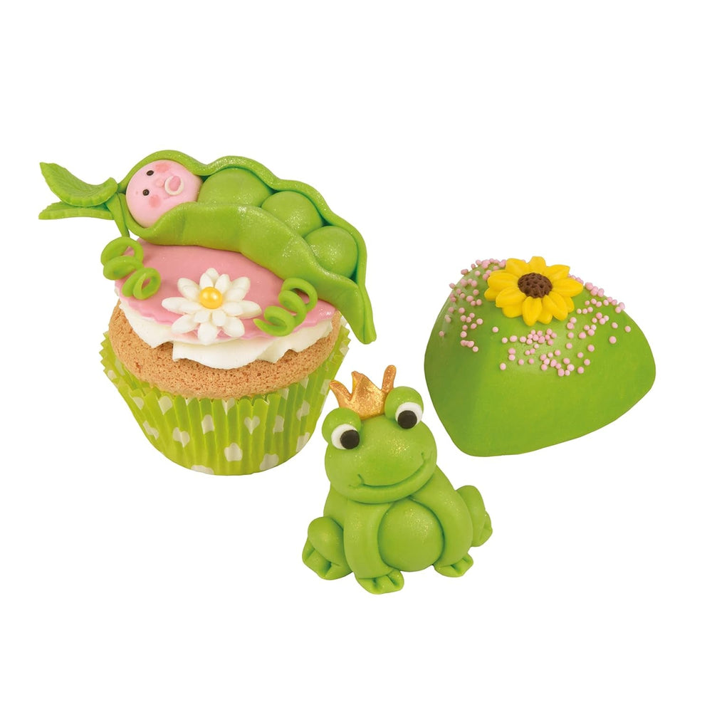 Günthart BackDecor 250 fondant vert, 100 % végétalien, sans huile de palme, indéchirable pour recouvrir les gâteaux et pâtisseries, adapté au modelage, 1 paquet (1 x 250 g) de pâte à sucre Naty Shop