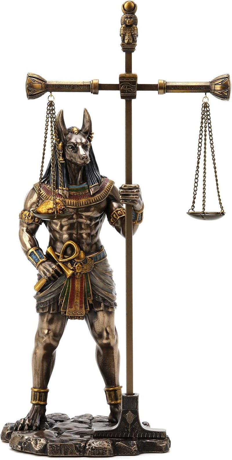 Hadès Dieu grec des enfers avec statue de cerveau 26,9 cm Résine coulée à froid Finition bronze antique Statuettes et sculptures Naty Shop Finition bronze 13 pouces