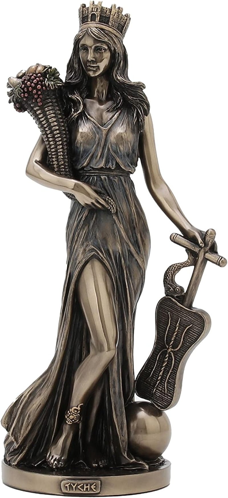 Hadès Dieu grec des enfers avec statue de cerveau 26,9 cm Résine coulée à froid Finition bronze antique Naty Shop Statues et sculptures Bronze Longueur 5 1/8 * Largeur 4 1/8 * Hauteur 11 1/4 (pouces)