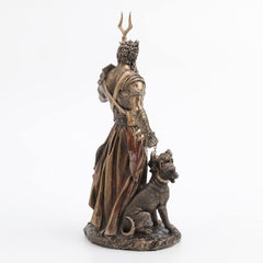 Hadès Dieu grec des Enfers avec statue de cerveau 10" Résine coulée à froid Finition bronze antique Statuettes et sculptures Naty Shop