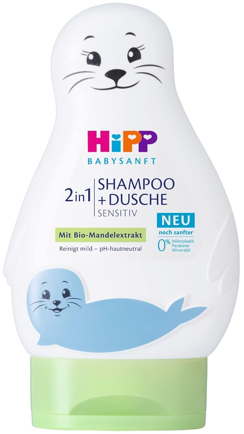 HiPP Babysanft Shampoing + Douche 2en1, pack de 6 (6 x 200 ml) Enfants - Bain et Soin Naty Shop Default title