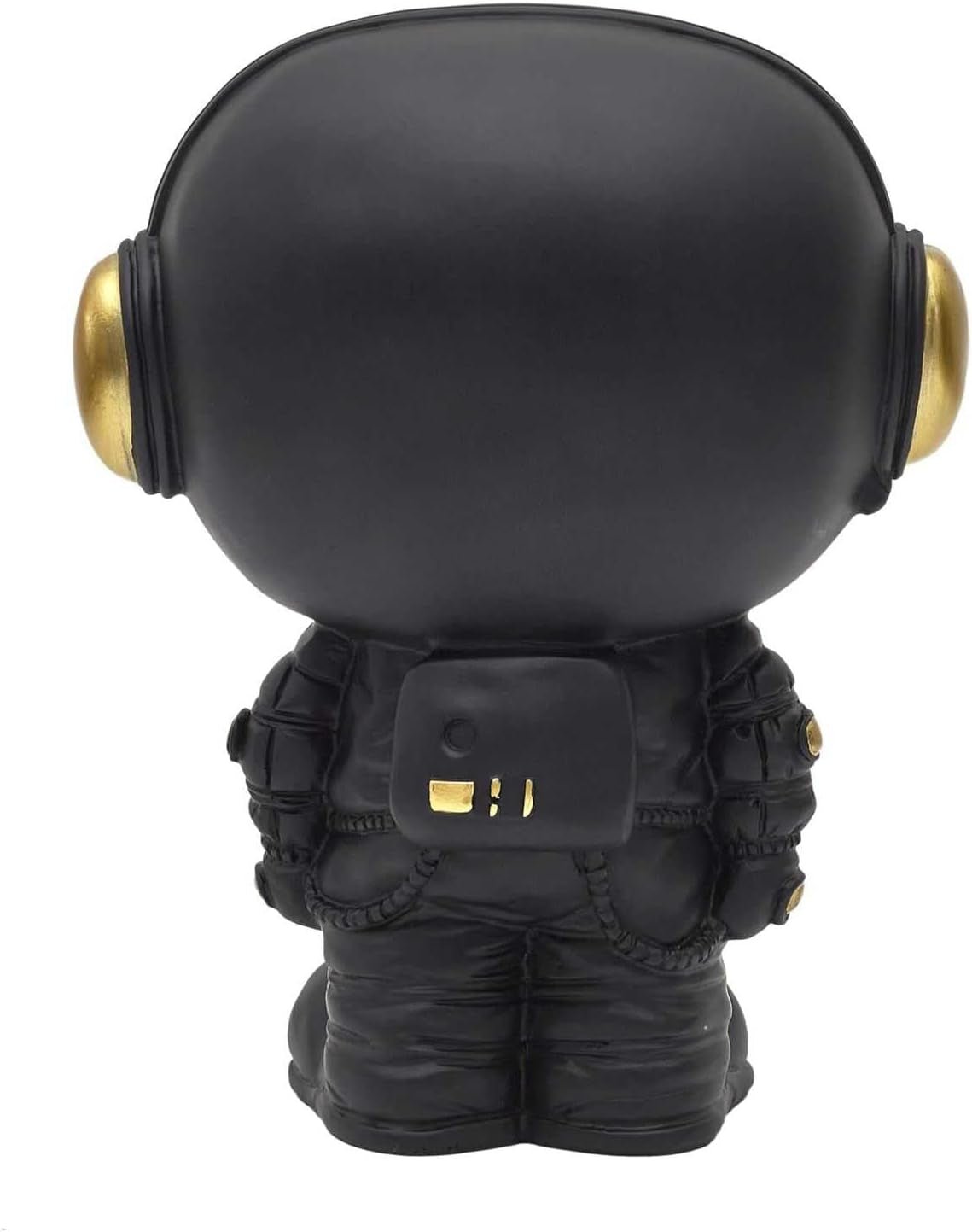 HOME DECO FACTORY, HD0160, Statue Astronaute avec vide-poche noir, objet de décoration moderne et pratique, design futuriste, idéal pour salon ou bureau, taille : 20 cm, couleur : noir et doré Statuettes et sculptures Naty Shop