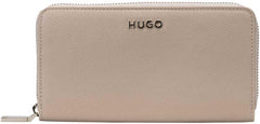 HUGO Ladies Chris Ziparound R. Zip_Around_Wallet Portofel Femei Naty Shop Bej închis O mărime se potrivește tuturor