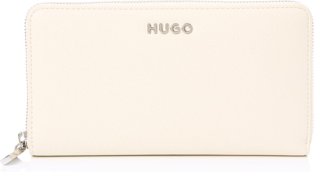 HUGO Ladies Chris Ziparound R. Zip_Around_Wallet Portofel Femei Naty Shop Alb deschis Onesi