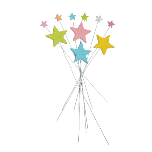 Lot de 10 décorations comestibles, Etoiles
