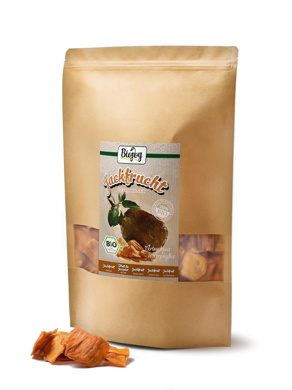 Jacquier bio Biojoy (1 kg), morceaux de jacquier séchés et non soufrés Produits déshydratés Naty Shop