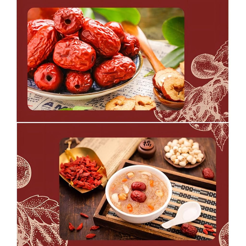 Jujubes datés, dattes dénoyautées en vrac, dattes rouges chinoises, 1,1 lb/500 g de gros jujubes sucrés, fruits de jujube séchés pour collations, thé, soupe, pâtisserie, produits déshydratés Naty Shop