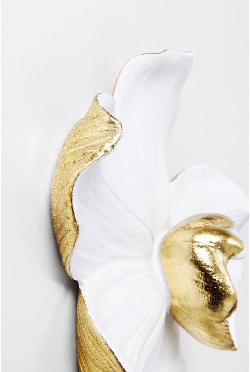 Kare Design décoration murale Orchidée, blanc, XL, décoration murale, aspect fleur d'orchidée, fait main, 25x24x7 cm (h/l/p) Statuettes et sculptures Naty Shop