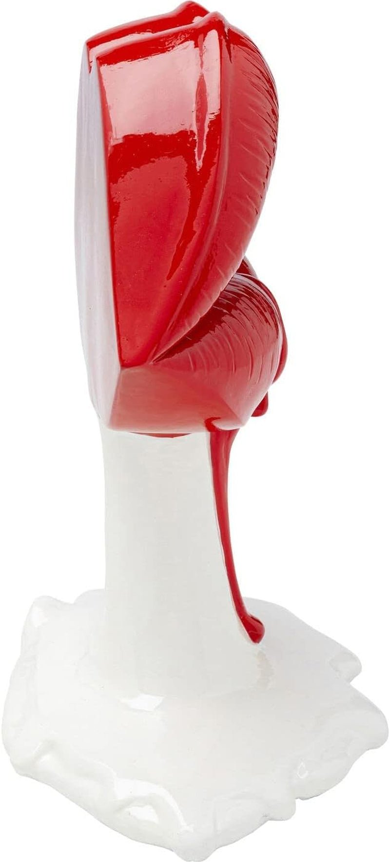 Kare Design objet déco Hot Lip, blanc/rouge, accessoire de maison, lèvres, bouche, 26x21x14 cm (h/l/p) Statuettes et sculptures Naty Shop