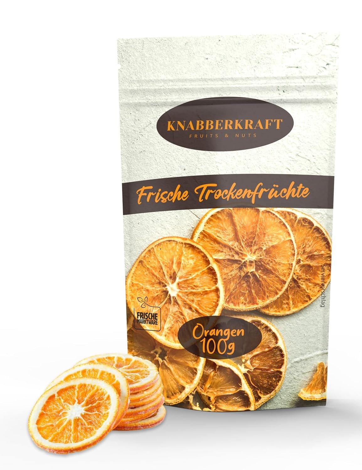 Knabberkraft Tranches d'orange séchées 100g - Snack et arôme naturel | Parfait pour le thé, les desserts, les décorations et plus encore | Riche en vitamine C et sans additifs Produits déshydratés Naty Shop Titre par défaut