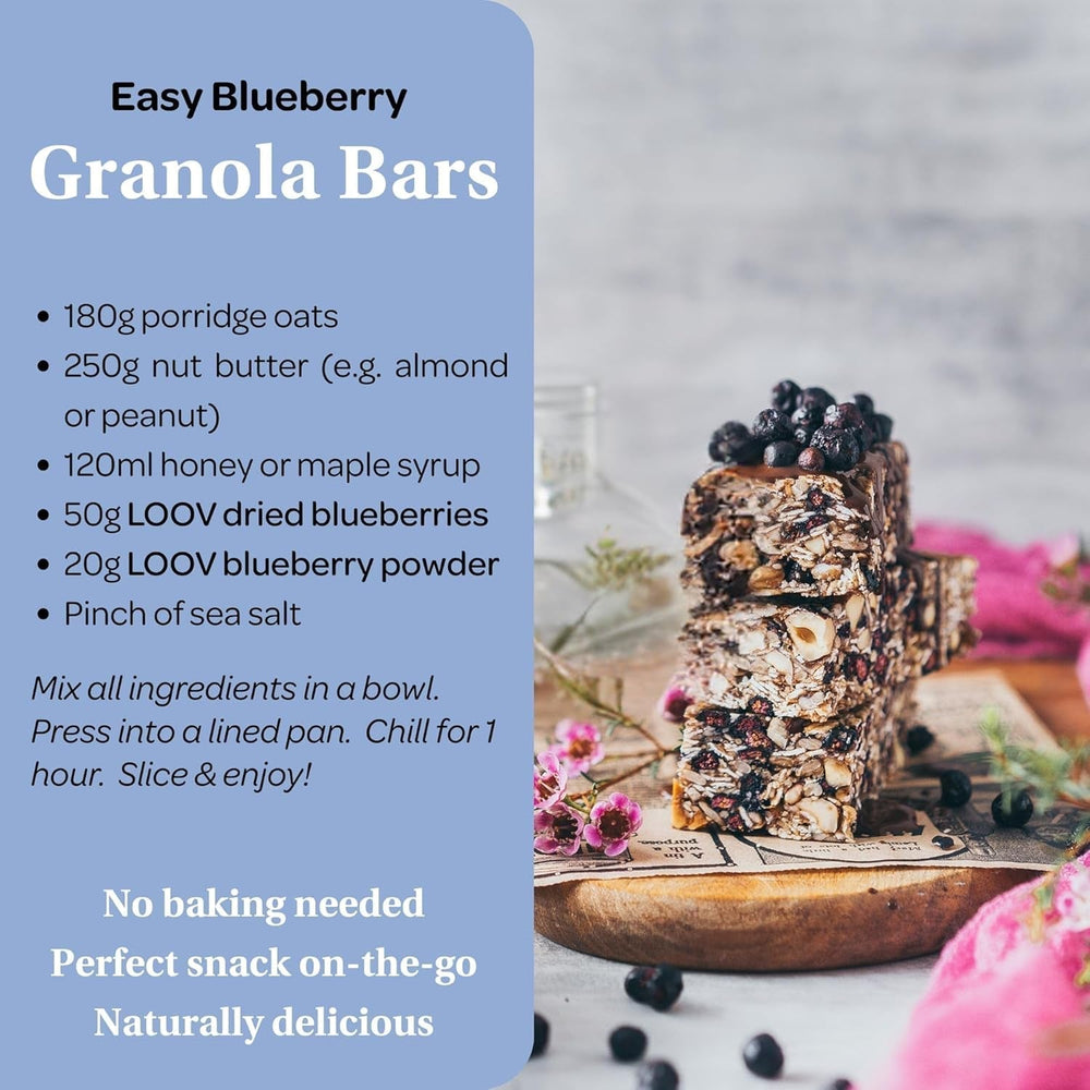 LOOV Poudre de myrtille sauvage biologique - Approvisionnement de 29 jours 171 g Idéal pour les smoothies et le petit-déjeuner Lyophilisé Europe du Nord Sans sucre ajouté Naty Shop Produits déshydratés