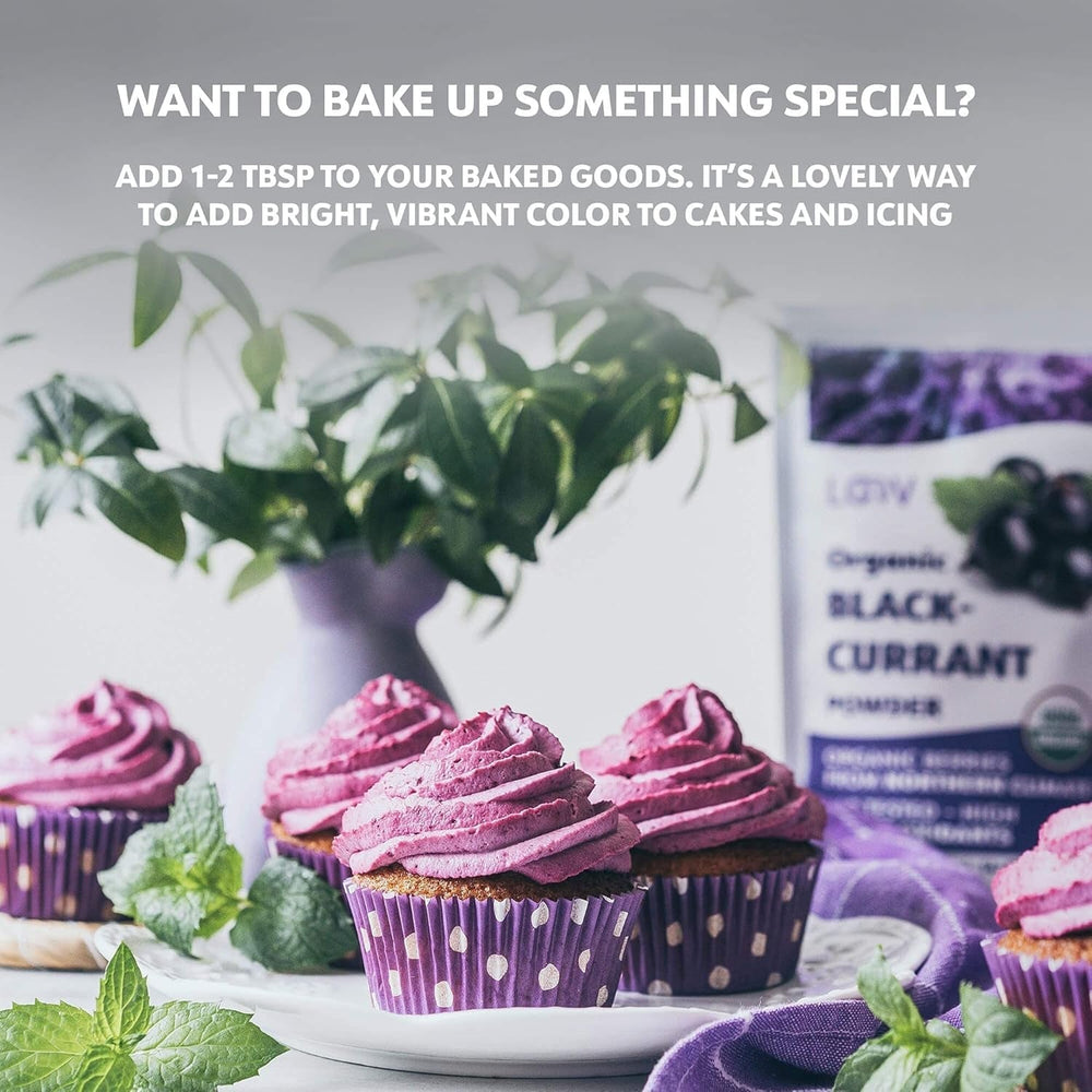 Poudre de cassis biologique LOOV, composée à 100 % de cassis entiers, de baies biologiques lyophilisées et en poudre, cultivées en Europe du Nord, sans sucre ajouté, 113 g Naty Shop Produits déshydratés