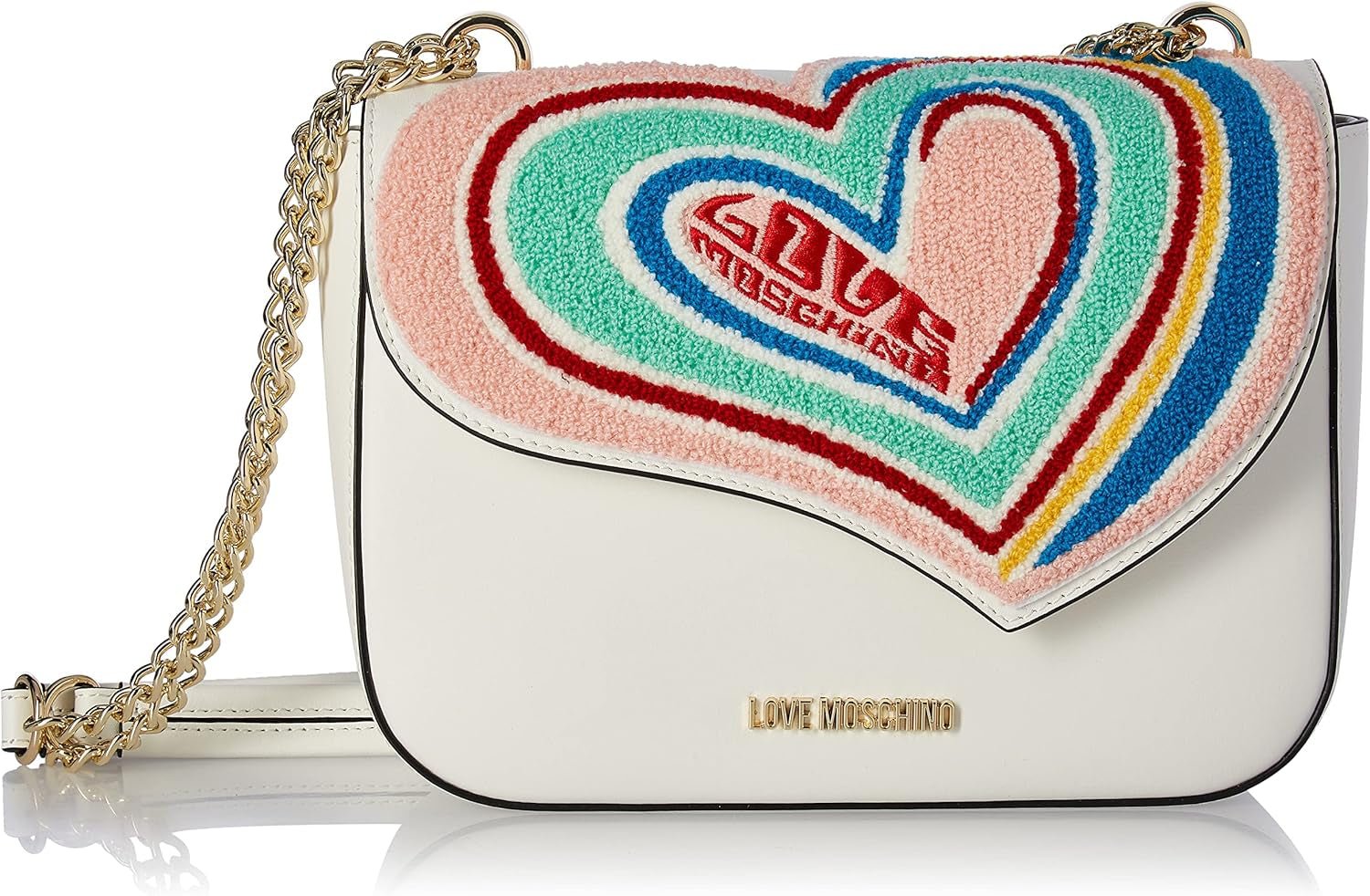 Love Moschino sac porté épaule Borsa a Spalla Femme Sacs Naty Shop Blanc