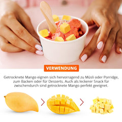 Mangue lyophilisée, 250g de fruits lyophilisés, sans additifs, fruité, fabriqué en Allemagne Produits déshydratés Naty Shop