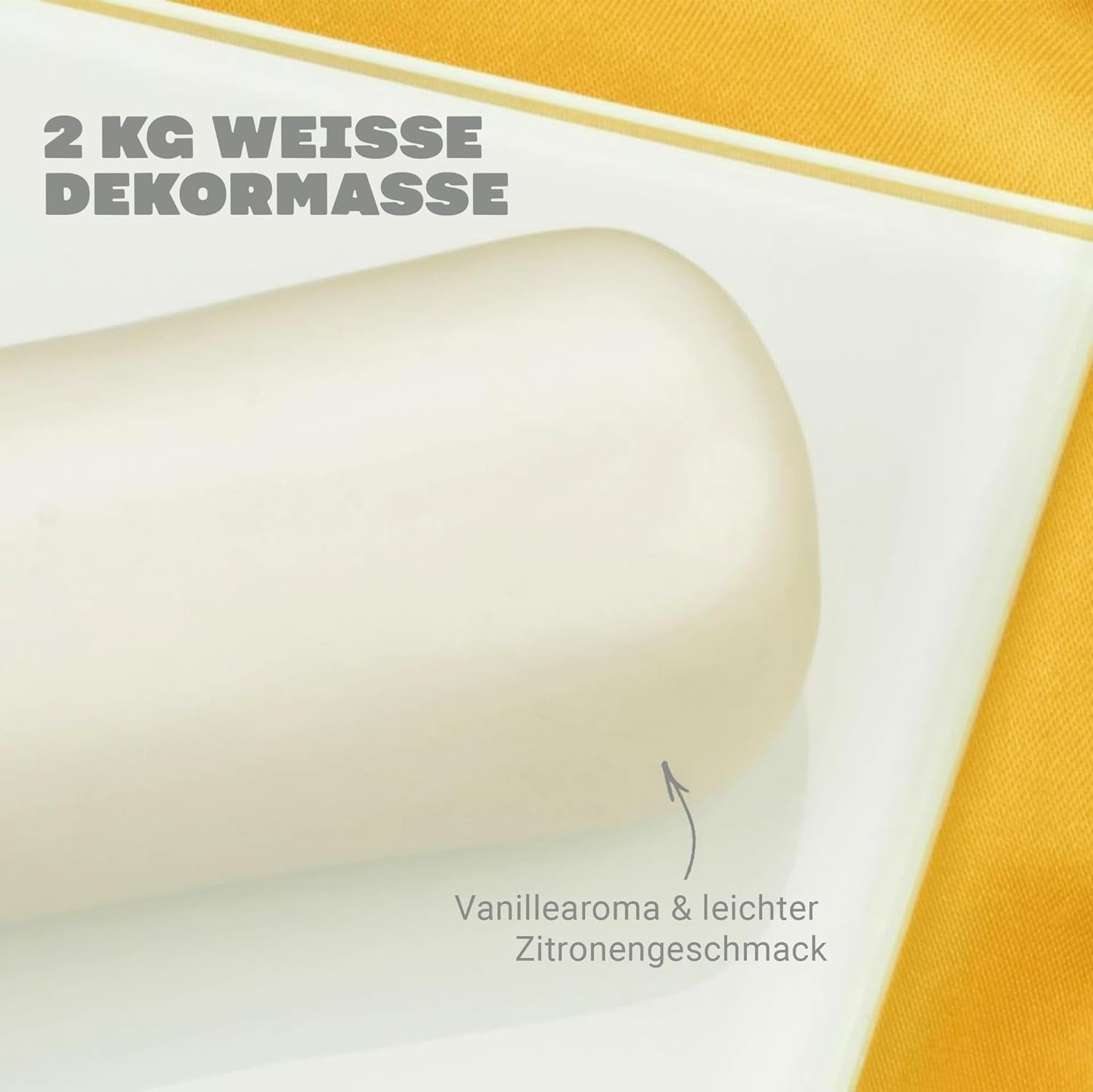 Massa Ticino Fondant White 2x 1kg - Pastă de zahăr premium pentru prăjituri decorative, fondant rulat - perfect pentru prăjituri, modelare și decorațiuni - fondant alb pentru brutari profesioniști și amatori Pasta de zahar Naty Shop