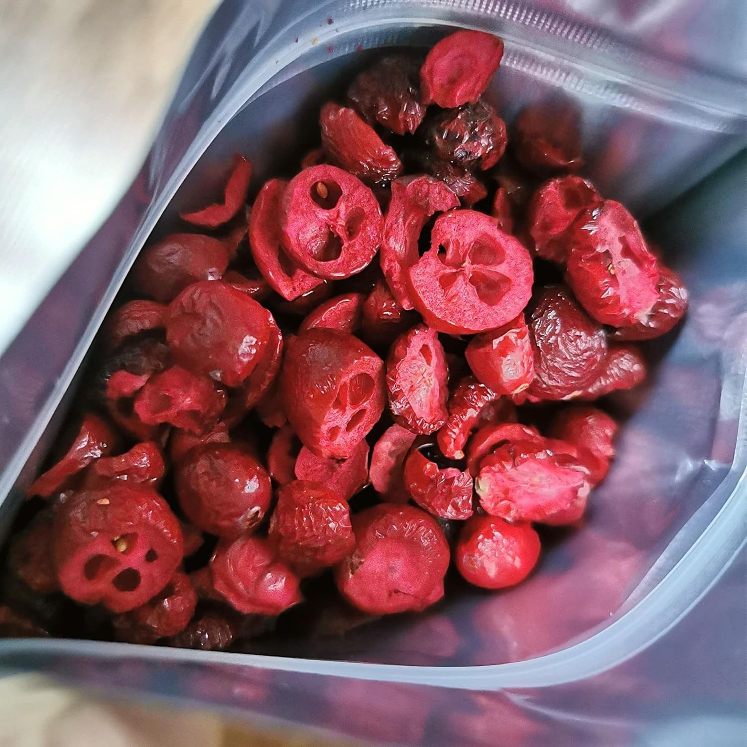 Canneberges lyophilisées sans sucre | XL 250g Canneberges naturelles lyophilisées non sucrées | Fruits sauvages naturels lyophilisés | Canneberges lyophilisées | ZingyZoo Produits déshydratés Naty Shop