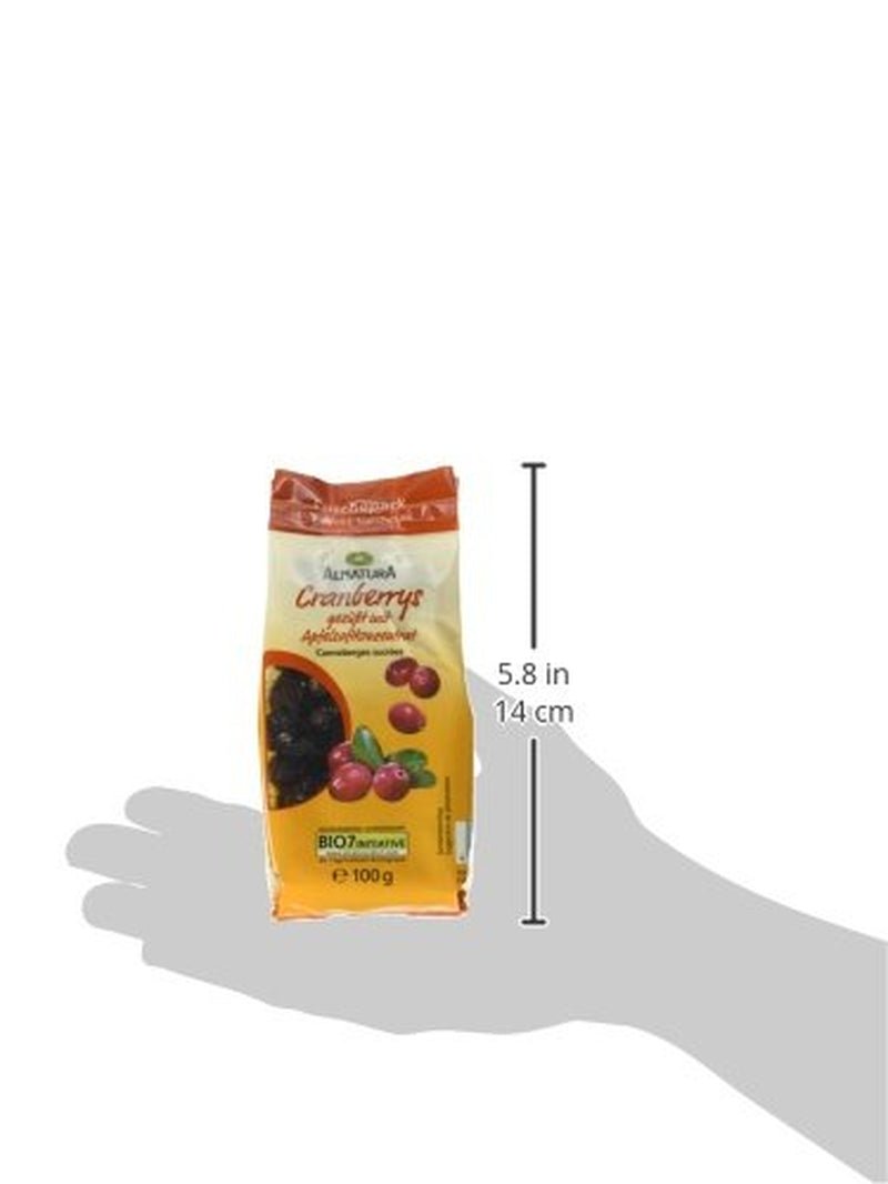 Canneberges bio, 100g produits déshydratés Naty Shop