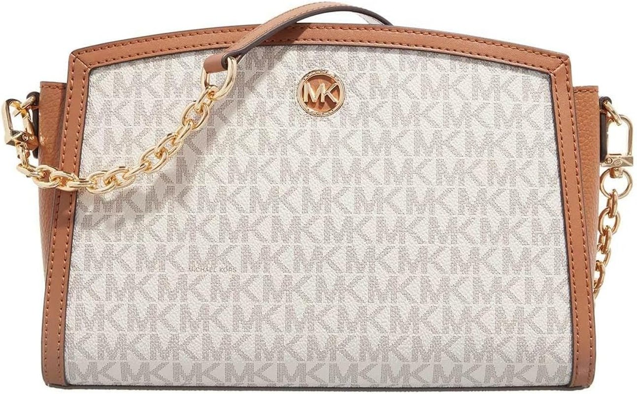 Michael Kors Ladies Lg Ew Xbody Bag Sacs pour femmes Naty Shop Vanille/Acrn