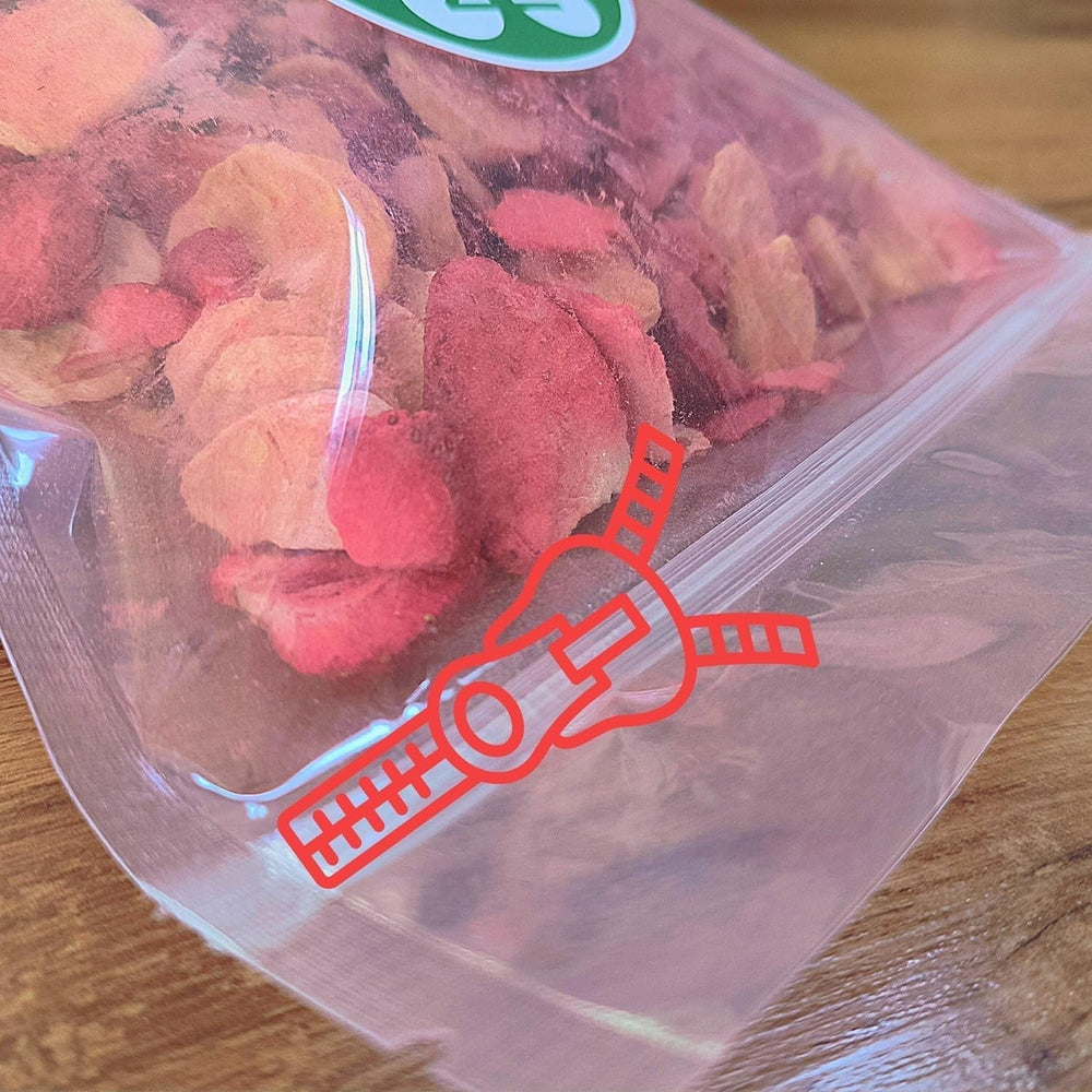 Mélange de fruits lyophilisés ErdBana XL 300g | Bananes lyophilisées + fraises lyophilisées Coffret dégustation fruits lyophilisés | Mélange de fruits lyophilisés fraise et banane | ZingyZoo Produits déshydratés Naty Shop
