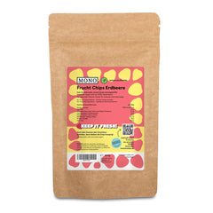 Chips lyophilisées Mono - 300g de chips de fraises à base de fraises 100% naturelles - fruits tropicaux séchés - fraises séchées - snack pour muesli et desserts - chips de fraises Produits déshydratés Naty Shop