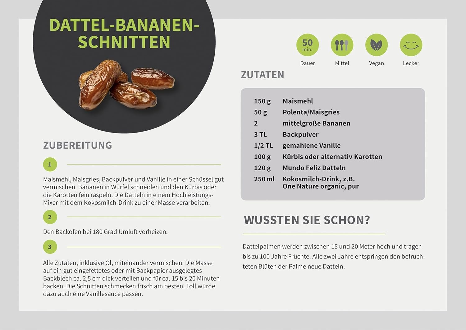 Mundo Feliz Dattes séchées aux graines issues de l'agriculture biologique, 2 x 500 g Produits déshydratés Naty Shop