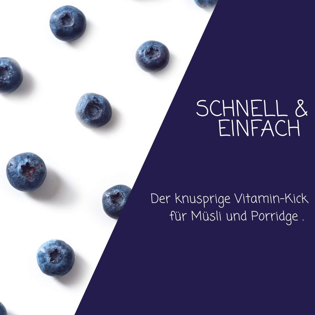 myfruits myrtilles sauvages, myrtilles lyophilisées, 70g, sans additifs, 100% myrtilles sauvages, fruits lyophilisés et fruits secs Produits déshydratés Naty Shop