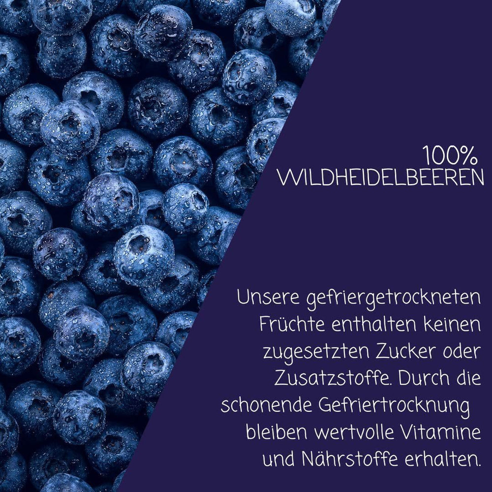 myfruits myrtilles sauvages lyophilisées, 300g, sans additifs, 100% myrtilles sauvages, fruits lyophilisés pour muesli ou en snack Produits déshydratés Naty Shop