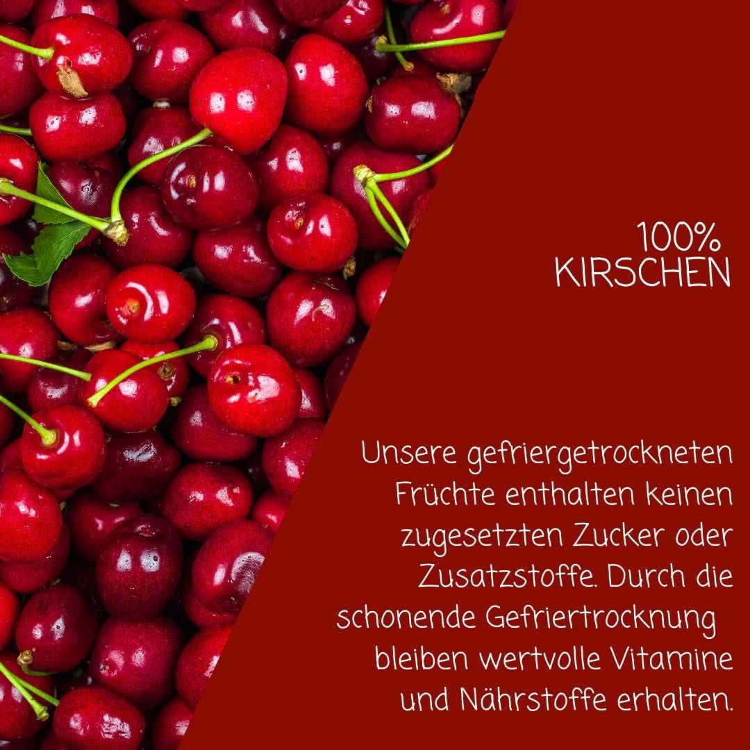 myfruits cireșe amare liofilizate, 80g, fără aditivi, din 100% cireșe, fructe liofilizate și deshidratate Produse deshidratate Naty Shop