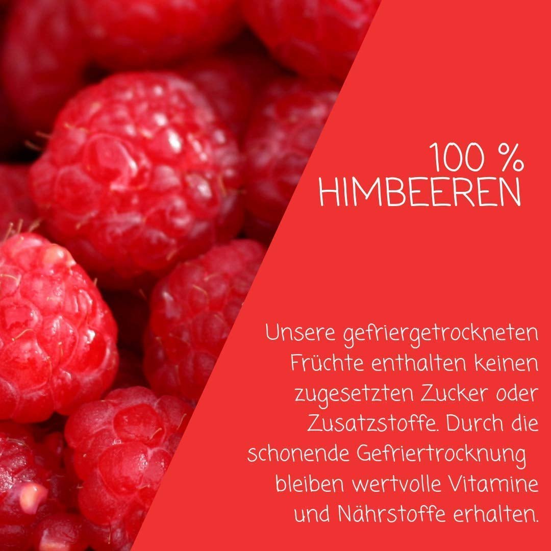 myfruits framboise lyophilisée, 300g, sans additifs, 100% framboise séchée, fruits lyophilisés pour muesli ou en snack... Produits déshydratés Naty Shop