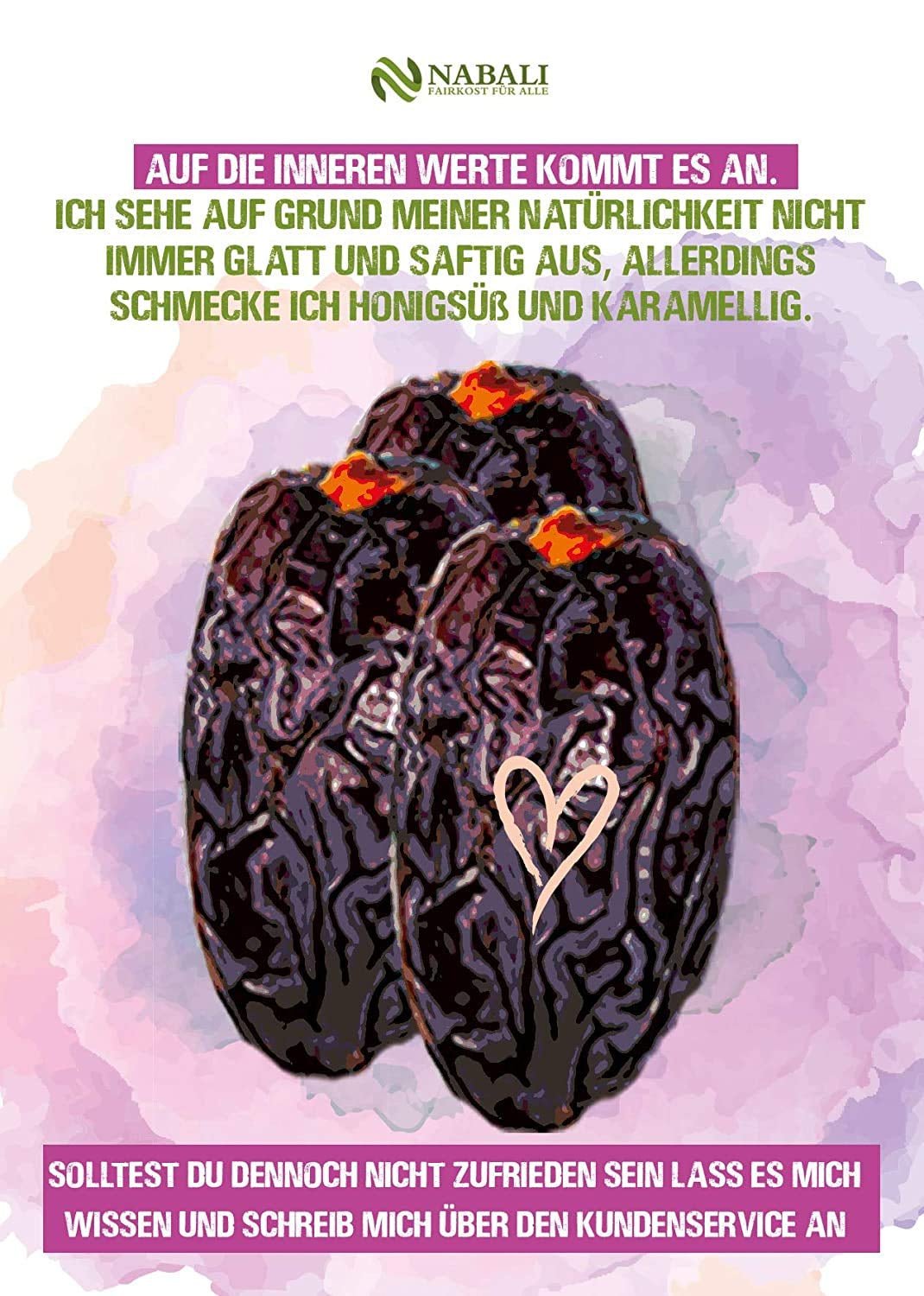 NABALI FAIRKOST 2KG Medjool - Dattes Medjoul Délice Qualité I Arôme 100% naturel frais et vegan I Dattes Medjool sans conservateur sucrées comme le miel et caramélisées (2KG) Produits déshydratés Naty Shop