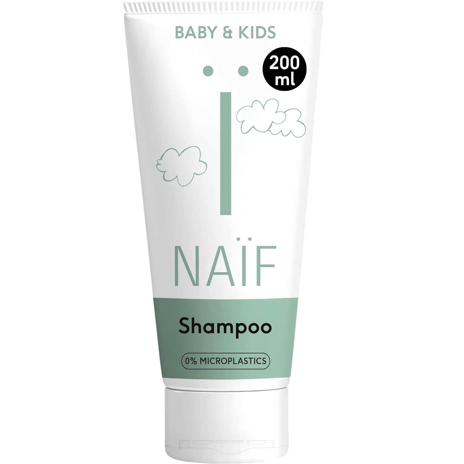 Naïf - Shampoing soin - pour bébés et enfants - Shampoing bébé aux ingrédients naturels - 100% vegan - 0% SLES - Sans microplastiques, silicones et parabens - 200 ml Enfants - Bain et Soin Naty Shop M